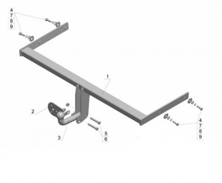 Фаркоп 1925-A для Skoda Rapid 2014- ,Oris от магазина ФаркопРос