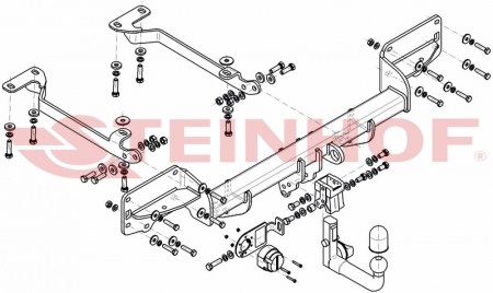 Фаркоп L-117 Steinhof для Land Rover Range Rover Sport L494 2013-2022. Требуется подрезка бампера. Тип шара: AV. от магазина ФаркопРос