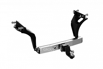 Быстросъемный фаркоп под квадрат с НЕРЖ накладкой для RENAULT Duster 2016-2020, БЕЗ подрезки бампера от магазина ФаркопРос