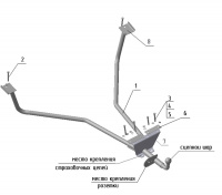 Фаркоп GAZ-03 Автос Волга 2410, 31029, 31022, 3110, 31105 (усиленный) от магазина ФаркопРос