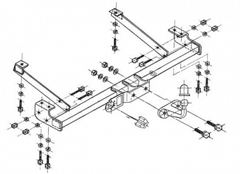 Фаркоп R-125 для Renault Trafic 1989-2001, Steinhof от магазина ФаркопРос