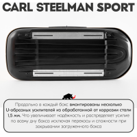 Багажный бокс на крышу Carl Steelman SPORT 1950*860*380 черный "карбон" с двухсторонним открытием + еврокрепление "краб"(об.450л) от магазина ФаркопРос