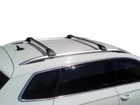 Багажник на рейлинги Turtle Tourmaline V1 цвет серебристый от магазина ФаркопРос