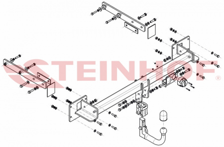 Фаркоп M-147 Steinhof для Mercedes R-Class w251 2006-2014. Требуется подрезка бампера. Тип шара: AV. от магазина ФаркопРос
