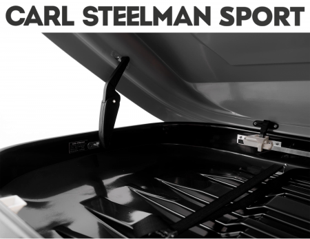 Багажный бокс на крышу Carl Steelman SPORT 1800*790*330 темно-серый "карбон" с двухсторонним открытием + еврокрепление "краб"(об.330л) от магазина ФаркопРос