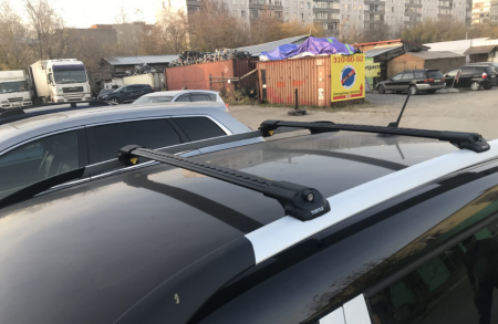 Багажник на рейлинги Turtle Air 1 модель 122 цвет черный от магазина ФаркопРос
