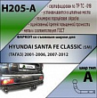 Фаркоп H205-A для HYUNDAI SANTA FE CLASSIC (SM) (ТАГАЗ) 2001-2006, 2007-2012, шар A, Лидер Плюс