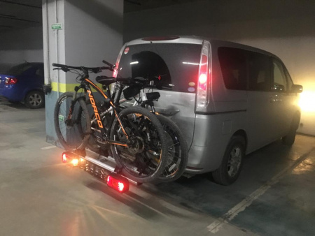 Велоплатформа GIRO-3 на шар фаркопа для 3 велосипедов AMOS от магазина ФаркопРос