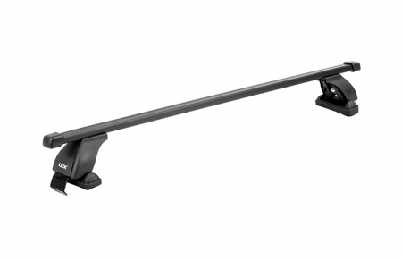 Багажник на крышу LUX, крепление за дверные проемы для Nissan Qashqai (J10) внедорожник 2007-2013 (БК1+прямоугольные дуги 1,3м+КА LUX Qashqai07n) от магазина ФаркопРос