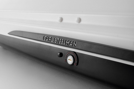 Бокс "Avangard" 2000*850*360 белый карбон с двухсторонним открытием+ еврокрепление "краб" (об.430л) от магазина ФаркопРос