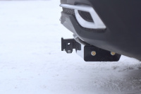 Фаркоп с хромированной накладкой KST-20-991124.00 PT Group для KIA Seltos 2020 - съемный квадрат от магазина ФаркопРос