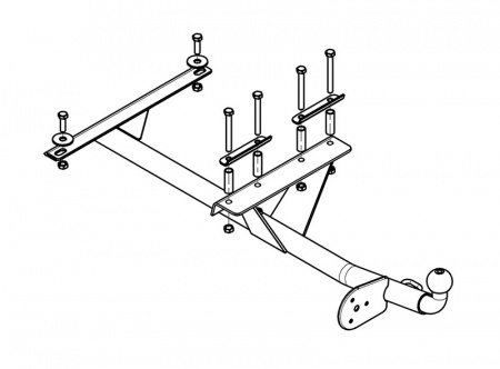 Фаркоп VAZ-59 Автос для ВАЗ 21099 (без снятия бампера) от магазина ФаркопРос