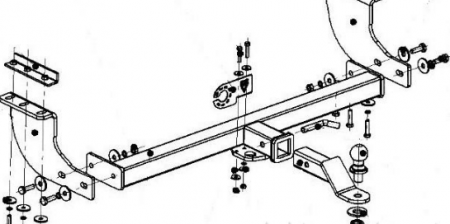 Фаркоп S.055 для Ssang Yong Actyon Sports 2006,Imiola от магазина ФаркопРос