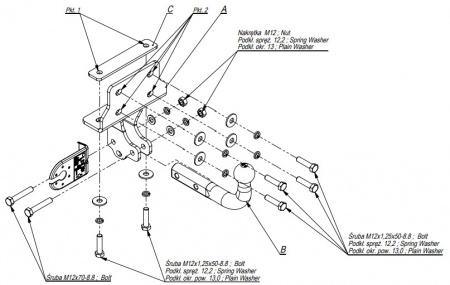 Фаркоп T.056 на Toyota Land Cruiser Prado J120 2003-2009, J150 2009-, Lexus GX 470 2003-2009, GX 460 2009-, Шар A (на 2-х болтах), Imiola от магазина ФаркопРос