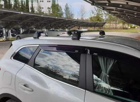 Багажник на интегрированные рейлинги Turtle Air 2 (комплект 2 шт.) модель 122 цвет серебристый от магазина ФаркопРос