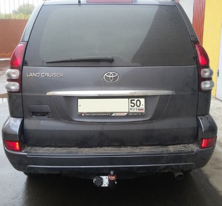 Фаркоп TY 21 для TOYOTA LC (J 120) Prado (з/к снизу) 2002-2009, Автос, нагрузка 1250/75 кг. БЕЗ подрезки бампера от магазина ФаркопРос