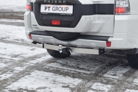 Фаркоп MPJ-99-991124.00 PT Group С НЕРЖ Накладкой для MITSUBISHI Pajero 1999- - съемный квадрат от магазина ФаркопРос