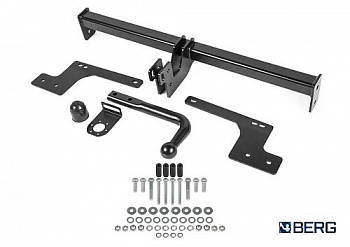 Фаркоп BERG с вырезом в бампере для Nissan Terrano 2014- Renault Duster 2010-2021. Без выреза в бампере для Renault Duster 2021-/ Renault Kaptur 2016-. Тип шара: A. Нагрузки: 1200/75 кг. Вес: 14,5 кг. Небольшой вырез в бампере. Артикул - (F.4711.001) от магазина ФаркопРос