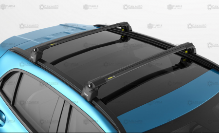 Багажник на интегрированные рейлинги Turtle Air 2 (комплект 2 шт.) модель 122 цвет черный от магазина ФаркопРос