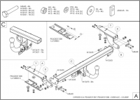 Фаркоп C038C для Citroen Peugeot 308 хэтчбек шар-автомат 2007-2012, Galia от магазина ФаркопРос