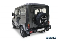 Фаркоп BERG для UAZ Hunter 2003-/ UAZ 469 1972-1985; 2010-2011/ UAZ (3151, 31512) 1985-2013. Тип шара: E. Нагрузки: 1500/100 кг. Вес: 8,6. БЕЗ выреза в бампере. Артикул - (F.6312.002) от магазина ФаркопРос