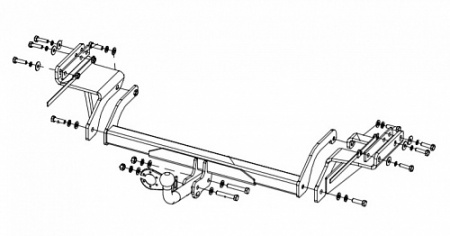 Фаркоп 11903212 Балтекс для KIA SPORTAGE, 18- , HYUNDAI TUCSON, 18-, шар A, 100/1600 от магазина ФаркопРос