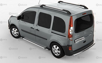 Рейлинги с поперечинами Roof Rail Gold Eagle на Renault Kangoo 2 (2008-2020) от магазина ФаркопРос