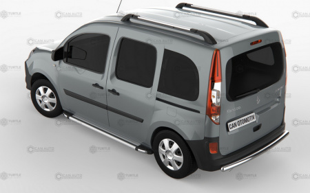 Рейлинги с поперечинами Roof Rail Gold Eagle на Renault Kangoo 2 (2008-2020) от магазина ФаркопРос