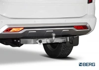 Фаркоп BERG для Mitsubishi Montero Sport (нерж.) 2019-/ Pajero Sport (нерж.) 2021-. Тип шара: F. Нагрузки: 2000/75 кг. Вес: 18 кг. БЕЗ выреза в бампере. Артикул - (F.4016.001) от магазина ФаркопРос