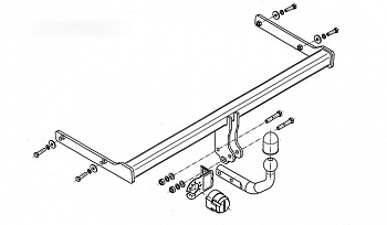 Фаркоп S-310 для Skoda Rapid хэтчбек 2012-, Steinhof от магазина ФаркопРос