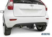 Фаркоп BERG для Lada Granta HB 2018-. Тип шара: E. Нагрузки: 1100/75 кг. Вес: 6 кг. БЕЗ выреза в бампере. Артикул - (F.6017.001) от магазина ФаркопРос