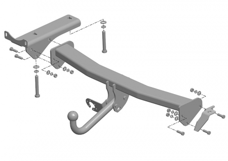 Фаркоп LD 01 для LAND  ROVER Freelander II 2007-2015, Автос, нагрузка 2000/125 кг. С подрезкой бампера от магазина ФаркопРос