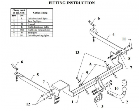 Фаркоп C016A для Citroen Xsara wagon 1998-2005, Galia от магазина ФаркопРос