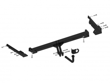 Фаркоп S23.08A на SKODA OCTAVIA A7/A8 лифтбек/универсал 2012-/ Шкода Октавия A7/A8 лифтбек/универсал 2012-. Невидимый вырез в бампере. Масса ТСУ - 15 кг. Нагрузки: 75/2000*. (БЕЗ электрики) от магазина ФаркопРос