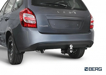 Фаркоп BERG для Lada Granta SW/SW Cross 2018-. Тип шара: E. Нагрузки: 1100/75 кг. Вес: 8 кг. БЕЗ выреза в бампере. Артикул - (F.6017.007) от магазина ФаркопРос
