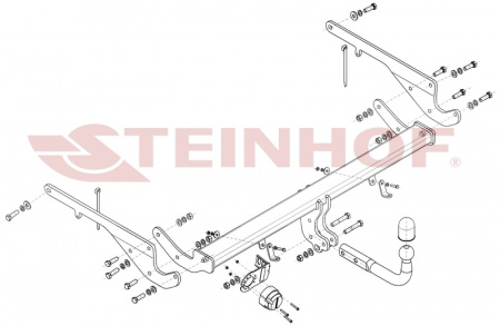 Фаркоп M-065 Steinhof для Mazda CX-9 2017- без подрезки бампера. Тип шара: A. от магазина ФаркопРос