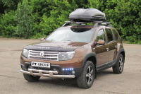 Черный бокс-багажник на крышу Аэродинамический "Turino 1" от магазина ФаркопРос