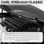 Багажный бокс на крышу Carl Steelman CLASSIC 1750*790*400  темно-серый "карбон" с двухсторонним открытием + еврокрепление "краб" (об.390л) от магазина ФаркопРос