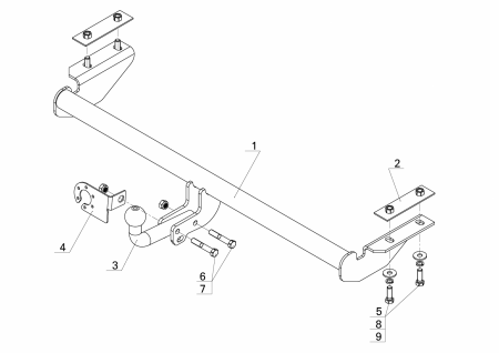 Фаркоп VAZ-65 Автос для Лада Vesta от магазина ФаркопРос