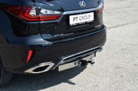 Фаркоп с хромированной накладкой LRX-15-991124.00 PT Group для Lexus RX, кроме Long, в т.ч. F Sport 2015-2019 съемный квадрат от магазина ФаркопРос