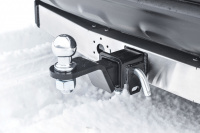 Фаркоп с накладкой из нерж. LNX-20-991124.00 PT Group для LEXUS NX  (с одной выхлопной трубой) с 2014 / TOYOTA RAV4 2013-2018 съемный квадрат от магазина ФаркопРос