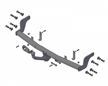 Фаркоп K037A для Kia Rio III хетчбек / седан 2011-2017, Шар A, Galia от магазина ФаркопРос