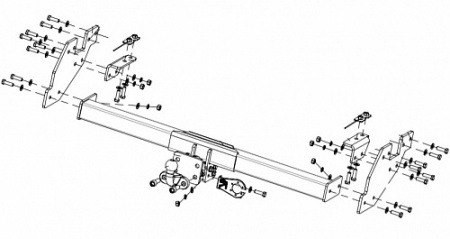 Фаркоп 24294921 Балтекс для TOYOTA HI LUX 15 -, шар F, 120/2500 от магазина ФаркопРос