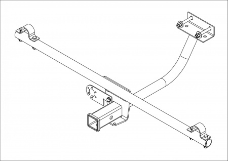 Фаркоп VAZ-71 для ВАЗ 4x4, 2121, 21213, 21214, 2131 1977-, Автос, нагрузка 800/75 кг. С подрезкой бампера от магазина ФаркопРос