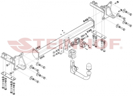 Фаркоп L-119 Steinhof для Land Rover Range Rover Velar 2017-. Требуется подрезка бампера. Тип шара: AV. от магазина ФаркопРос