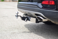 Фаркоп с хромированной накладкой HSF-18-991124.00 PT Group для Kia Sorento Prime рестайлинг 2018-2020, Hyundai Santa Fe 2018-2020 съемный квадрат от магазина ФаркопРос