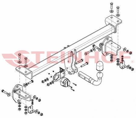 Фаркоп M-148 Steinhof для Mercedes GLC-Class x253, в т.ч. с пневмоподвеской, в т.ч. с AMG-пакетом 2015-. Требуется подрезка бампера. Тип шара: A. от магазина ФаркопРос