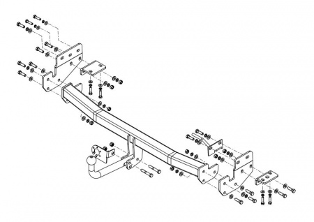 Фаркоп IF 01 для INFINITI FX37 / QX70 2010-2014 / 2014-, Автос, нагрузка 1500/75 кг. БЕЗ подрезки бампера от магазина ФаркопРос