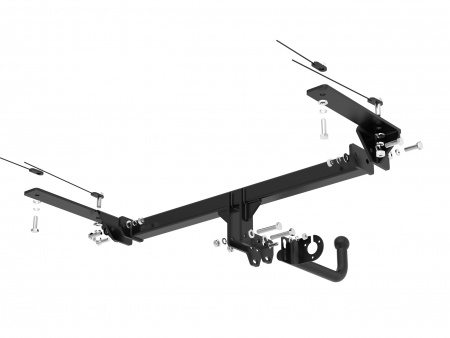 Фаркоп C23.04A на CHERY TIGGO 4 PRO (T19FL) 2022- (Чери Тигго 4 Про) НЕВИДИМЫЙ вырез в бампере. Масса: 17 кг. Нагрузки: 75/1200. Без электрики от магазина ФаркопРос