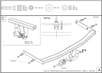Фаркоп A038A для Audi A3 2003-2008: хетчбек 3 двери, VW Golf V, VI, Plus хетчбек 3/5 дверей 2003-2008, 2008-2013 (2WD только)., Galia от магазина ФаркопРос